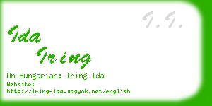 ida iring business card